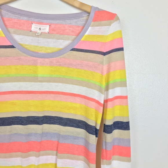 Lou & Grey Yellow Striped Warming Long Sleeve Tee - Picture 6 of 7